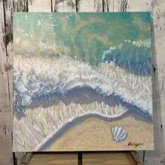 海辺の風景画 アクリル画 S10号 キャンバス 海辺の風景画 アクリル画 S10号 キャンバス - メルカリ