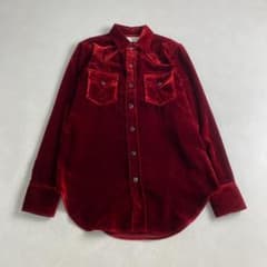 美品　サンローランパリ　ウエスタンシャツ　ベロア　ラメ 美品 サンローランパリ ウエスタンシャツ ベロア ラメ - メルカリ