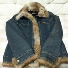 ¥1980→¥1800 ラビットファー デニムジャケットのサムネイル