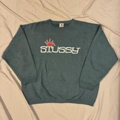 希少 90s stussy crownスウェットシャツ - メルカリ