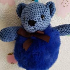 クマのファー付きバッグチャームのサムネイル