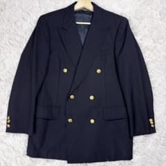 ブルックスブラザーズ 紺ブレ ダブル M ロゴ金ボタン ウール 日本製