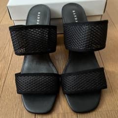 RANDA ブラックメッシュサンダル 新品 Lサイズのサムネイル