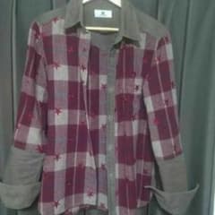 M/ star wool changing check shirtsのサムネイル