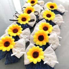 ⑧犬 トリミングリボン トリミングチョーカー 10点 誕生日 ヒマワリ 花