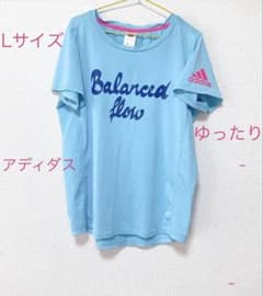 値下げ/adidas アディダス　Tシャツ　レディース　ゆったりめLサイズのサムネイル