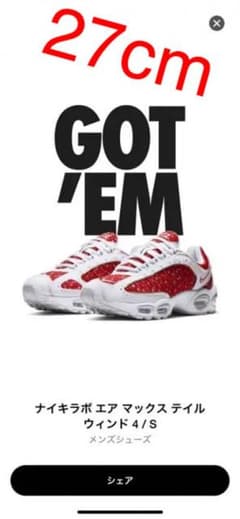 supreme×NIKE エアマックステイルウィンド4のサムネイル