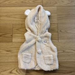 bebe reduction ベビーベスト くま耳 ボアベストのサムネイル
