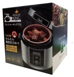 新品未開封】プレッシャーキングプロ 電気圧力鍋 レシピ本付 - メルカリ