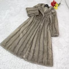 総丈115cm サファイアミンク ロング コート リアルファー 舐めし柔らか