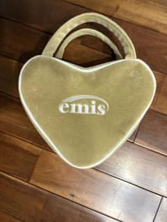 emis ベロア ハートバッグ ベージュ