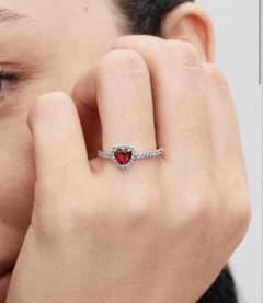 PANDORA パンドラ ハート リング レッドのサムネイル