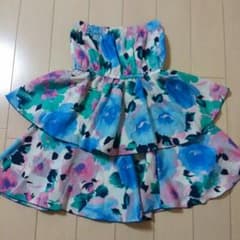 値下げ！350円を300円に！花柄ベアトップチュニックのサムネイル