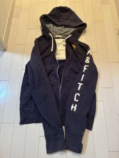 Abercrombie & Fitch ジップアップパーカー ネイビーのサムネイル