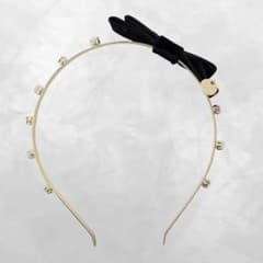 Maison de FLEUR メゾンドフルール ベロア ビジュー カチューシャ