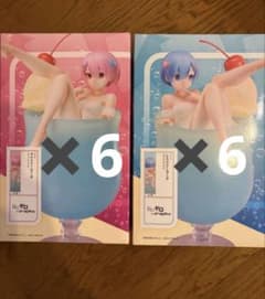 라운드 원 한정 리제로 램 렘 피규어 각 6개 12개 세트