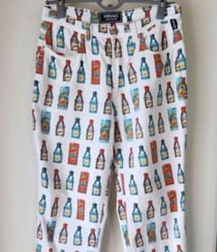 90s ヴェルサーチジーンズクチュール ボトル柄 パンツ　メンズ レディースのサムネイル