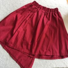 コットンアシンメトリースカート(赤)のサムネイル