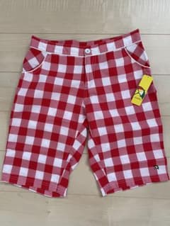 Arnold Palmer Men's Swim Trunks, Size LL, Red Checkered