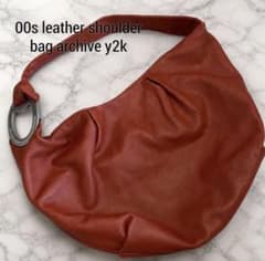 00s leather shoulder bag archive y2k - メルカリ