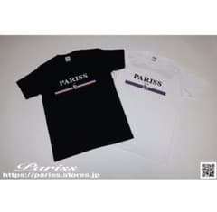 大人気！トリコロールTシャツ　ブラック　Parissのサムネイル