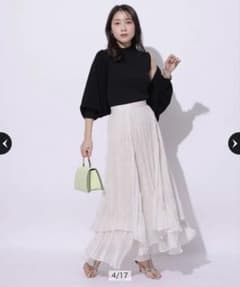 Apuweiser-riche ワッシャープリーツスカート 白 M Apuweiser-riche ワッシャープリーツレイヤードスカート 白 SS - メルカリ