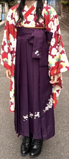 キャサリンコテージ150小学生卒業式袴　椿　桜柄➕ブーツのサムネイル