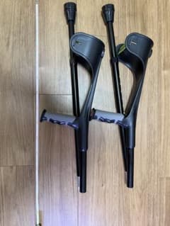 クラッチ杖 2本セット ブラックのサムネイル