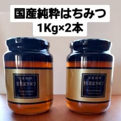 1kg×2本 国産純粋はちみつの恵 百花はちみつのサムネイル