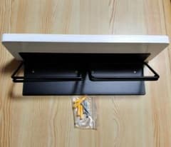 トイレットペーパーホルダー 棚付き ブラック ホワイトのサムネイル