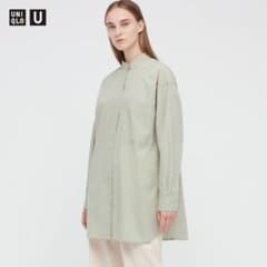ごまっちゃ様UNIQLO オーバーサイズシャツ ライトグリーンのサムネイル