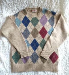 McGREGOR マクレガー アーガイル柄ニットセーター ベージュ　M【美品】