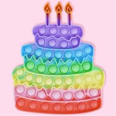ハッピーバースデーケーキ　プッシュポップバブルのサムネイル