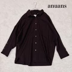 極美品 anuans スタンダードシャツ ダークブラウン - メルカリ
