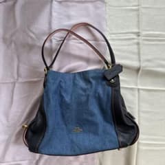 COACH デニム レザー ショルダーバッグのサムネイル