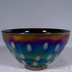 中国古美術・宋建窯風・曜変七彩珍珠斑天目茶碗・抹茶碗・茶道具・油滴天目・骨董風 中国古美術・宋建窯風・曜変七彩珍珠斑天目茶碗・抹茶碗・茶道具・油滴