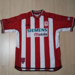 オリンピアコス シーメンスモバイルロゴ ユニフォーム(2002年 アンブロ