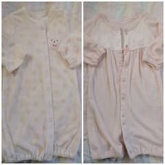ロンパース2枚+新生児短肌着3枚のサムネイル