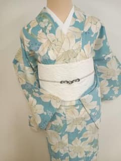 浴衣・きもの兼用に　百合の花　萩　撫子 浴衣・きもの兼用に 百合の花 萩 撫子 - メルカリ