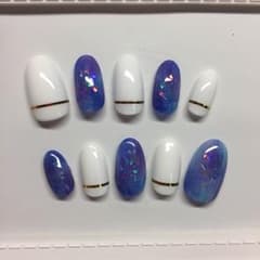 ネイルチップ 青紫 ホロのサムネイル