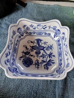CZECHOSLOVAKIA 블루 양파 플레이트 접시 깊은 접시