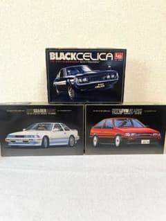 【希少】旧車プラモデル 3台セット ソアラ レビン ブラックセリカ 1/24 希少】旧車プラモデル 3台セット ソアラ レビン ブラックセリカ 1/24