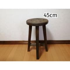 職人手作りほぞ組】木製スツール 高さ45cm 丸椅子 stool 花台 - メルカリ