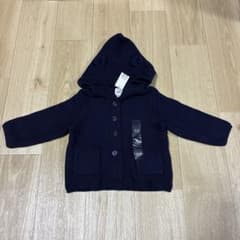 baby GAP くま耳　フード付きカーディガン 12-18ヶ月 ネイビーのサムネイル