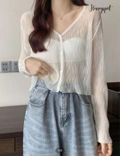 shein シアークロップブラウスのサムネイル