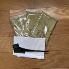 ナイアード ヘナ＋木藍 茶 100g 3袋セット ブラシ付きのサムネイル