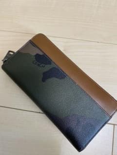 coach メンズ長財布　迷彩 カモフラ ラウンドファスナーのサムネイル
