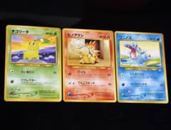 【美品】チコリータ ヒノアラシ ワニノコ 金銀御三家 3枚セット【御三家】 美品】チコリータ ヒノアラシ ワニノコ 金銀御三家 3枚セット【御三家