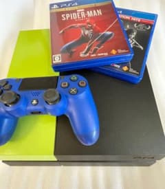 PlayStation4 本体、純正コントローラー、ゲームソフト×2、PS4のサムネイル