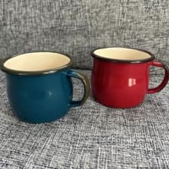 emalia Olkuszエマリアオルクシュホーロー(琺瑯)マグカップ2個セット